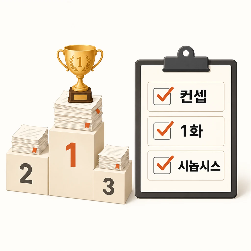 시상대에 오른 원고와 심사위원의 체크리스트